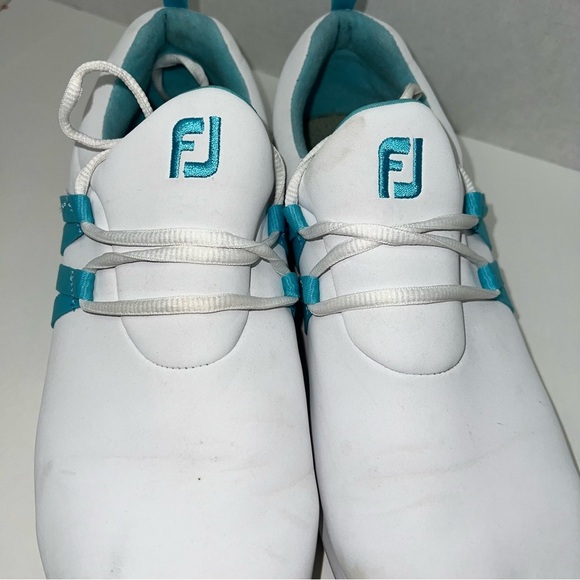 FootJoy FJ Leisure Slip On Golf Shoe White Light Blue 92908 Women Size 11Med - Picture 3 of 10